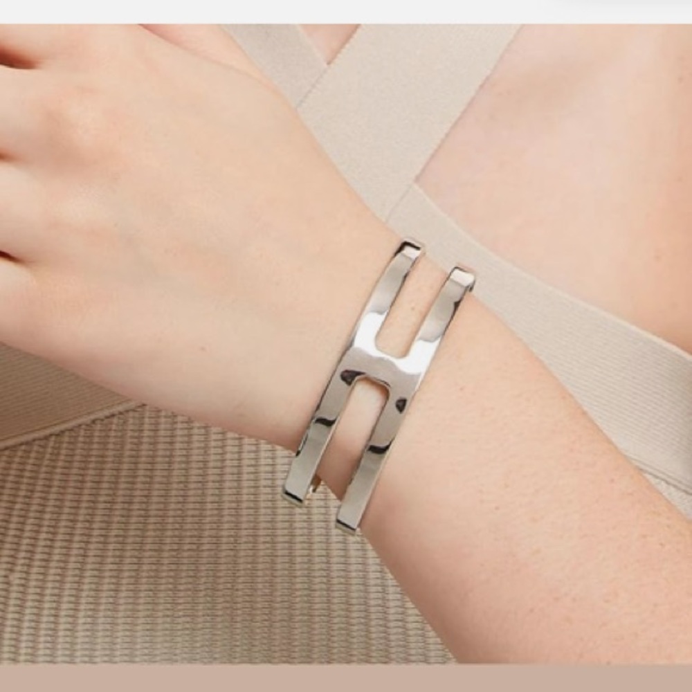 Elegant Silver Cuff Bracelet - Adjustable NWT
